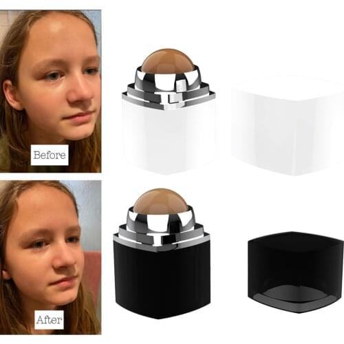 Facial Oil-Absorbing Volcanic Roller Reusable Oil Removing Skincare Tool Volcanic Stone Ball Massager Face Shiny Changing