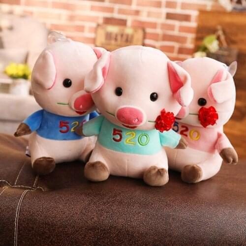 22cm Lovely Pig Plush Toy Soft Pig Stuffed Cartoon Animal Doll Bed Window Pendant Expressing Love Valentines Day Lovers Gifts