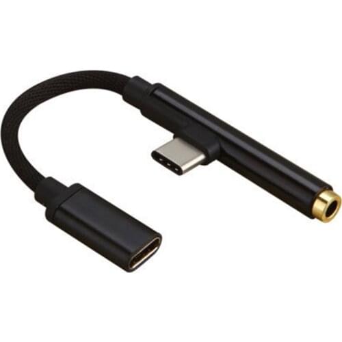 Multifunction USB C AUX Headphone Jack Cable Type-c to 3.5 Mm Adapter Audio Convertor 2 in 1 Fast Charging Cable Polybag ONLENY