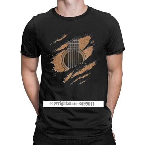 Mens T Shirts RIP Guitar Vintage Camisas Music Tshirts Crew Neck Clothing Cotton Graphic Tops T Shirt Tops