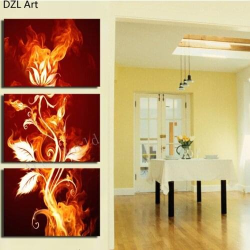 3 Pcs Wall Art Abstract Flower HD Picture Modern Home Decoration Living Room Canvas Print Painting Wall picture canvas picture