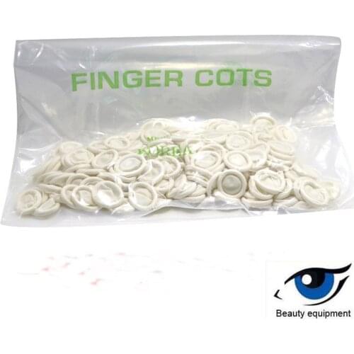 Non-slip tattoo finger cover disposable finger cover latex rubber thick protection waterproof anti-static beauty nail 50