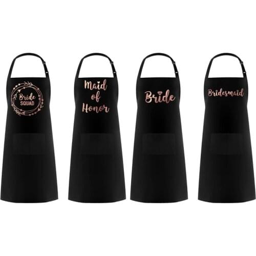 Bride bridesmaid maid of honor garden patio Wedding BBQ apron Engagement Bachelorette Party weekend Bridal Shower Gift present