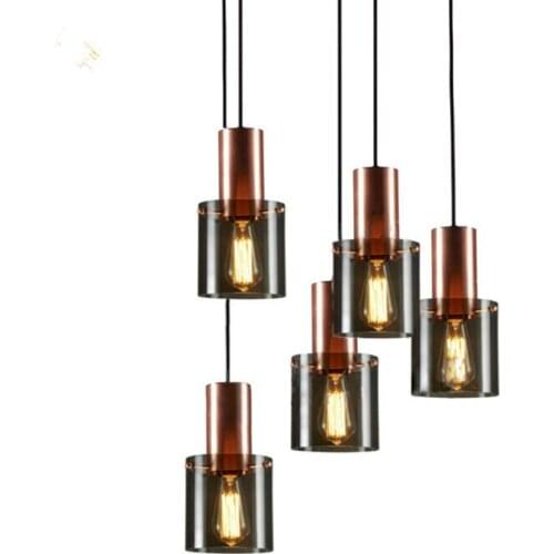 New Nordic Glass Simple Light Luxury Personality Dining Room Bedside Bar Dining Room E14 Small Chandelier Lights