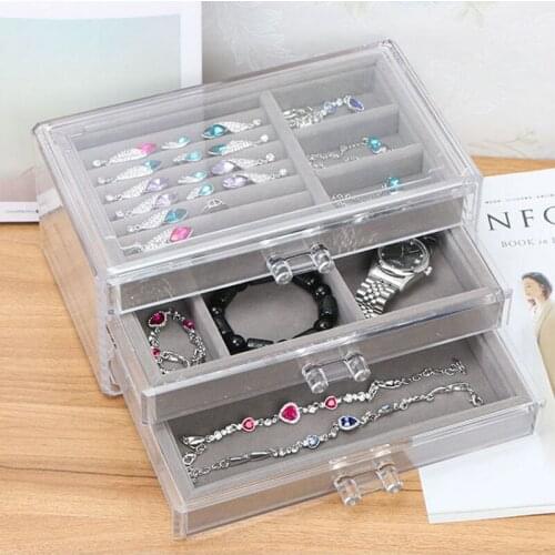 New Clear Acrylic Makeup Storage Nail Polish Rack Shelf Jewelry Storage Box Case Prateleiras Organizadora