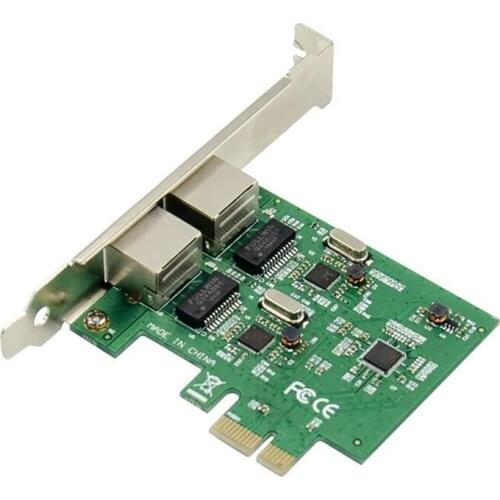 PCI-E Dual-Port Gigabit RJ-45 Ethernet Server Network Card Network Adapter for Love Fast Sea Spider ROS Soft Routing