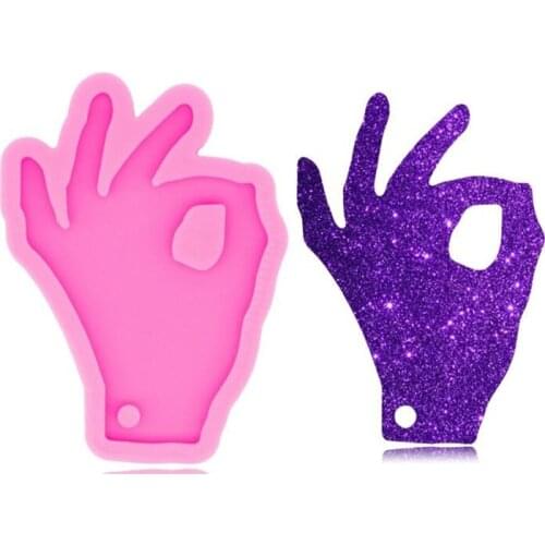 DIY Crafts Pendant Silicone Mould Jewelry Necklace Making Tool Shiny Glossy Keychain Epoxy Resin Mold