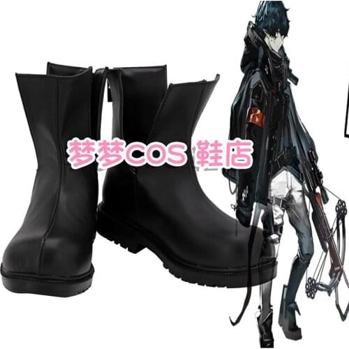 Arknights Faust Cosplay Boots Black Shoes Anime Halloween Carnival Cosplay Accessories Custom Made Any Size