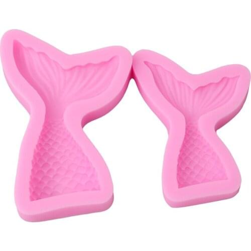3D Mermaid Tail Silicone Molds Shell Starfish Soap Mold Cake Decoration Tools Sugar Craft Candle Moulds DIY Craft Fondant Molds