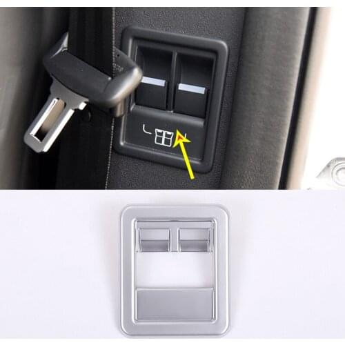 Car Styling Second Row Seat Down Button Frame Cover for Land Rover Discovery 5 ABS Chrome Silver Car Interior Accessories