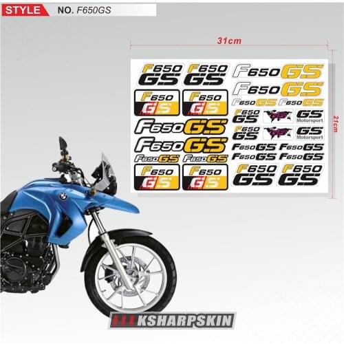 New sale Motorcycle Reflective Sticker Body fuel tank helmet Waterproof logo decal For BMW F650GS f650 gs Logo sticker