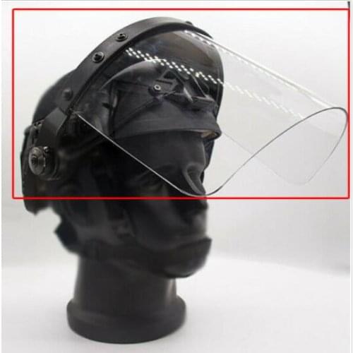 Tactical Rail Mount Flip Up Transparent Lens Helmet Rail Riot