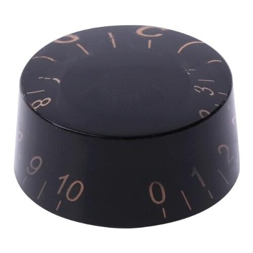 1pc Knob Button Electric Guitar Tone Volume Control For LP Guitar Parts Black Gold E56D