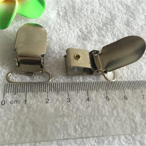 10pcs 20mm Silver Lead Free Metal Holders Suspender Paci Pacifier Clips Ribbon Craft Sewing Tool Cloth Accessories