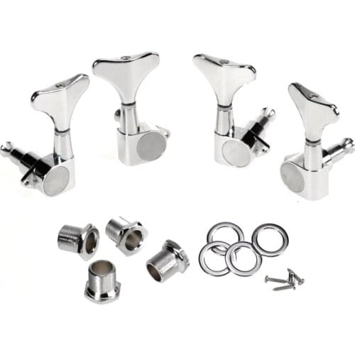 2Pairs Chrome Sealed Bass Tuning Pegs Tuners Machine Heads 2L 2R NEW