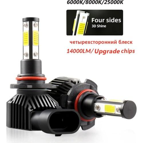 2Pcs 360 Degree 14000LM H7 H11 Led Headlight Bulb H1 H3 H4 LED H8 H9 9005 HB3 9006 HB4 Car Headlight 6000K Fog Light 6000K