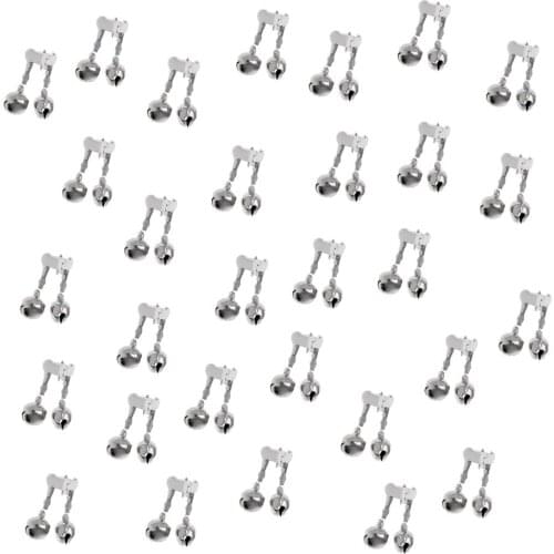 30Pcs Twin 2 Bells Ring Fishing Bite Lure Alarms Rings Rod Tip Alert Rings Clamp on Fishing Rod