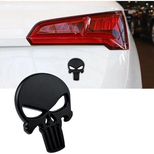 1pcs Gold Sliver White Black Skull Skeleton 3D Car Sticker Car Styling Motorcycle Auto Stickers Emblem Badge Tail Decals