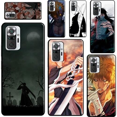 Bleach Ichigo Kurosaki For Xiaomi Redmi Note 10 Pro 7 8 9S 8T Note 9 Pro Case For Redmi 9C 9T K40 9A Back Cover