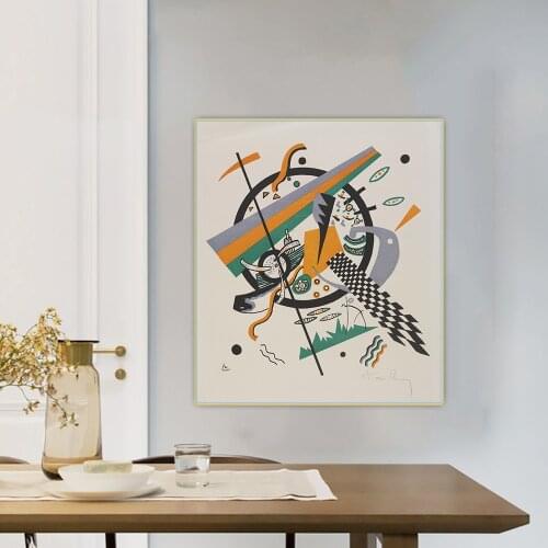 Citon Wassily Kandinsky《Little World Slate IV》Canvas Art Oil Painting Artwork Picture Wall Background Decorations Home Decor