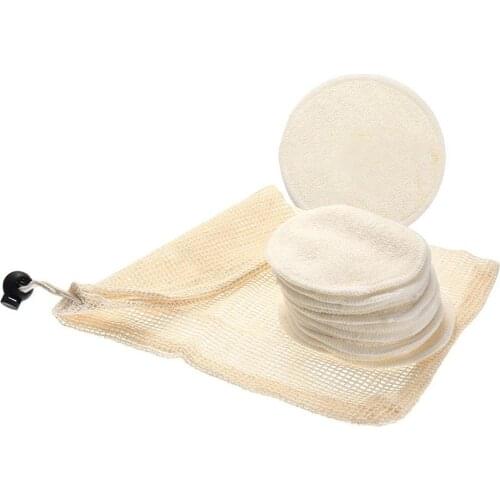 12pcs Makeup Remover Pads Reusable Cotton Pads Make Up Facial Remover Bamboo Fiber Facial Skin Care Nursing Pads Skin Cleaning