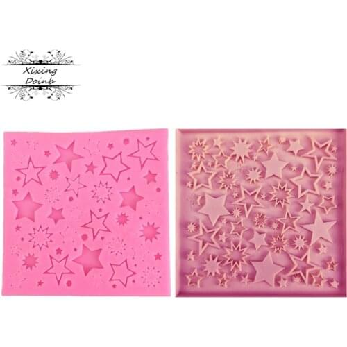 DIY star shape candy silicon mold soft candy cake decoration mold paper cup cake mold chocolate baking tool