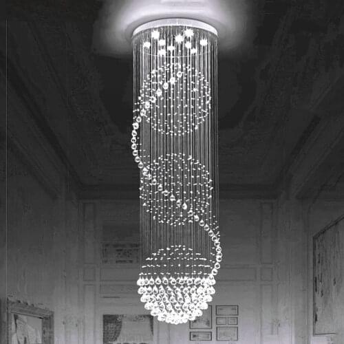 Long crystal chandelier lighting lustres lampadari modern stage chandelier LED light, clear crystal lighting fixtures Fedex UPS