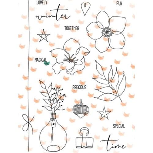 French Clear Stamp for Scrapbooking Transparent Silicone Rubber DIY Photo Album Decor 1120