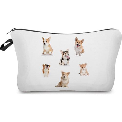 Custom Made Printed Dog Cosmetics Organizer Bag Hot Sale Womens Makeup Bag New Fashion Storage Bags for Women Small Female Bag