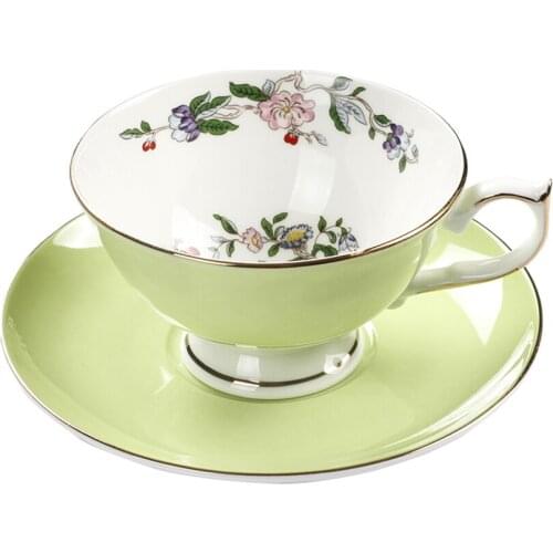 British coffee cup and saucer English Afternoon Tea Set teacup Countryside style Bone China coffee set tazas de cafe drink gifts