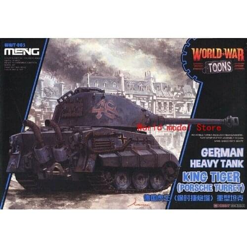 Meng Model WWT003 German Heavy Tank King Tiger (Q Edition) Plastic Model Building Kit