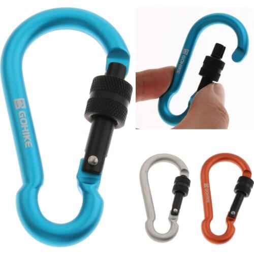 Multifunctional Pear-Shaped Camping Karabiner Carabiner Screw Locking Hook