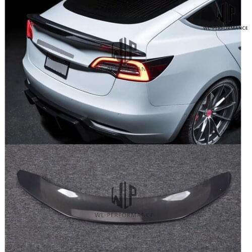 Model 3 High quality Carbon fiber Rear spoiler wings Car styling For Tesla MODEL 3 Body kit 16-19