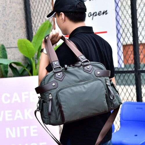 European and American fashion mens Oxford cloth handbag new mens business bag shoulder Messenger bag briefcase