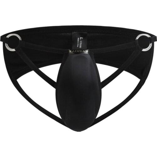 Male underwear gay underpants string homme mens thongs mens sexy lingerie sponge cup jockstrap tanga hombre penis protect