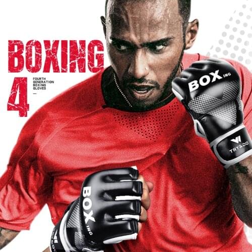 2018 M/L New Open Fingers Boxing Muay Thai MMA Gloves Fighting Wushu Sparring Mitts Grappling Martial Arts Gear 2018 DDO