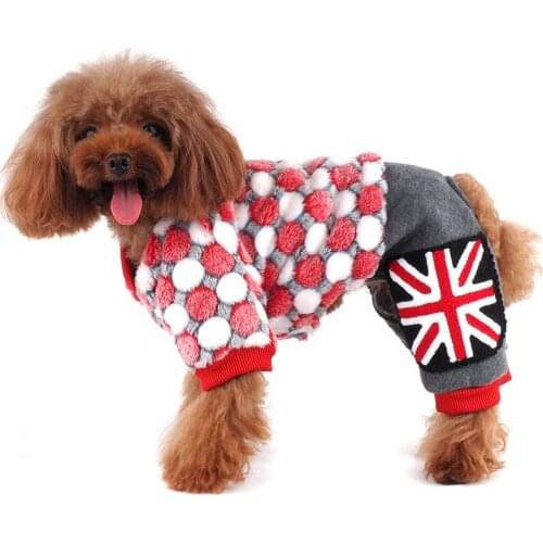 Small Dog Clothes Winter Dog Jumpsuit Overalls Puppy Costume Yorkie Clothes Poodle Bichon Pomeranian Schnauzer Pet Clothing