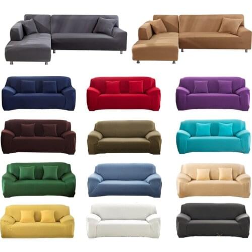 SOLID SOFA COVER corner sofa L shape elastic material stretch slipcover couch cover sofa skins
