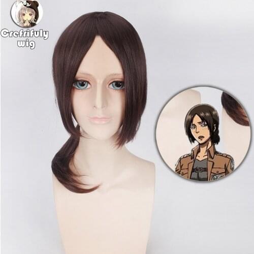 2019 Hot Sale Attack on Titan Ymir Cosplay Wigs for Women Medium Long Brown Synthetic Hair Wig Christmas Gift Anime Party