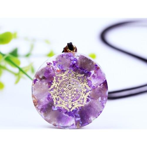 Orgonite Pendant Orgone Spiritual Healing Energy Converter Necklace Metatron Generato Crysta Jewelry Reiki Chakra Stones