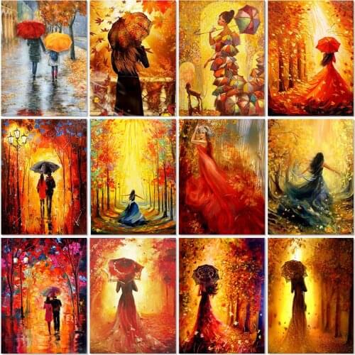 Full Square 5D Diy Diamond Painting Woman Umbrella Diamond Embroidery Portrait Picture Crystal Cross Stitch Mosaic Home Decor