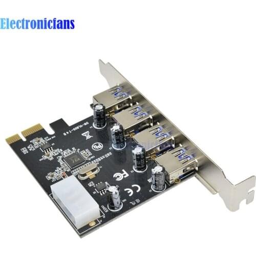 Professional 4 Port PCI-E To USB 3.0 HUB PCI Express Expansion Card Adapter 5 Gbps Speed Adapter Controller Card For Desktop