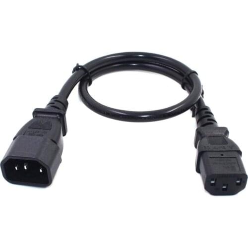 0.5m IEC 320 C14 To C13 Extension Cable For PDU UPS 10A 250V Male Plug To Female Socket AC Power Cord