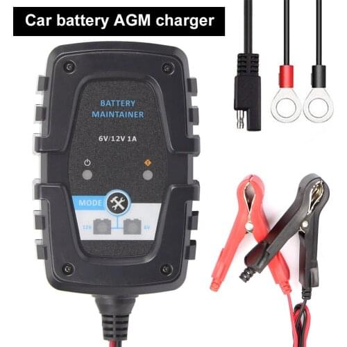 1A Automatic Smart Charger 6V 12V Battery Charger Battery Maintainer Trickle Charger for SLA AGM CELL WET Lead Acid Batteries