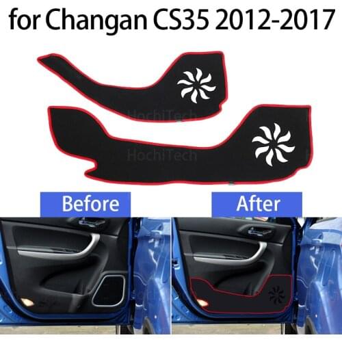 Side Edge Cover Protective Mat Protection Carpet Car Door Anti Kick Pad Sticker for Changan CS35 2012-2017 Accessories