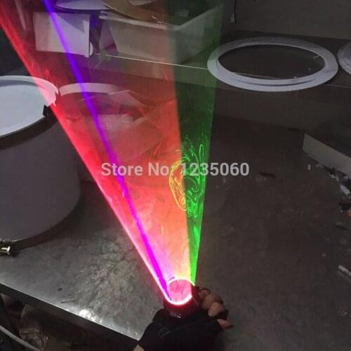 1 pair Red &Violet / Purple Vortex Laser Gloves Show Lazer Lighting Rechargeable Mobile Lasers display lights for DJ Disco Party