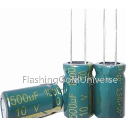 Free shipping 10V 1500UF 1500UF 10V Aluminum Electrolytic Capacitors Size:8*20 10*16 best quality New origina