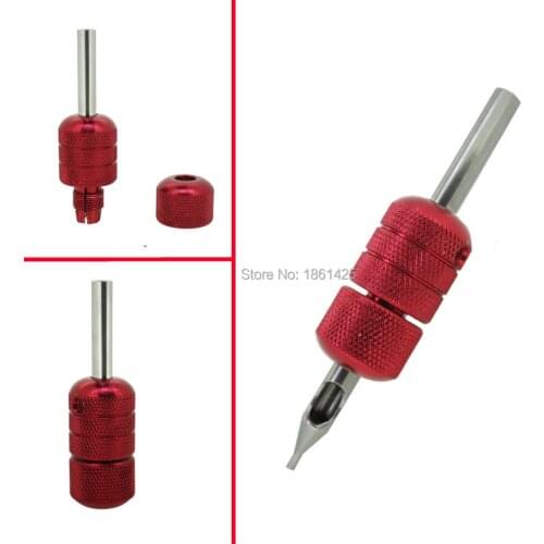 2pcs/lot Wholesale Red Handle Machine Aluminum non-slip tattoo machine Accessory Locking Screw Handle 25MM