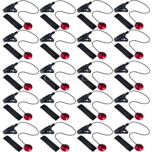 20Pcs Upgrade Piezo Contact Microphone MIC Pickup 1/4' Jack with Cable MIC Pickup plug in amp For Guitar Violin Banjo Ukulele