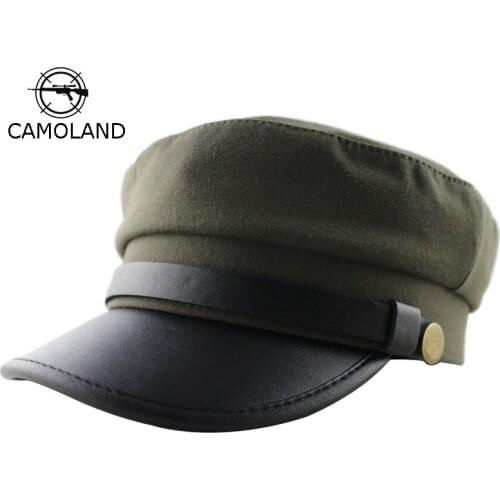 2019 New Men Women Military Hat Winter Sailor Captain Caps Flat Top Cotton Naval Cap Male Female Casquette Militaire Gorra Plana